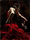 Fabian Perez Dancer in Red painting